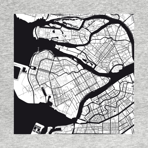 Leningrad Map City Map Poster Black and White, USA Gift Printable, Modern Map Decor for Office Home Living Room, Map Art, Map Gifts by 44spaces